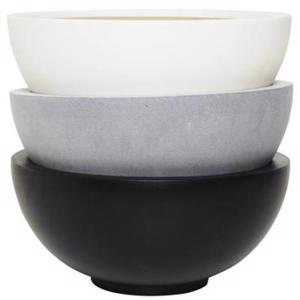 Polystone Contemporary Bowl - Pebble Grey